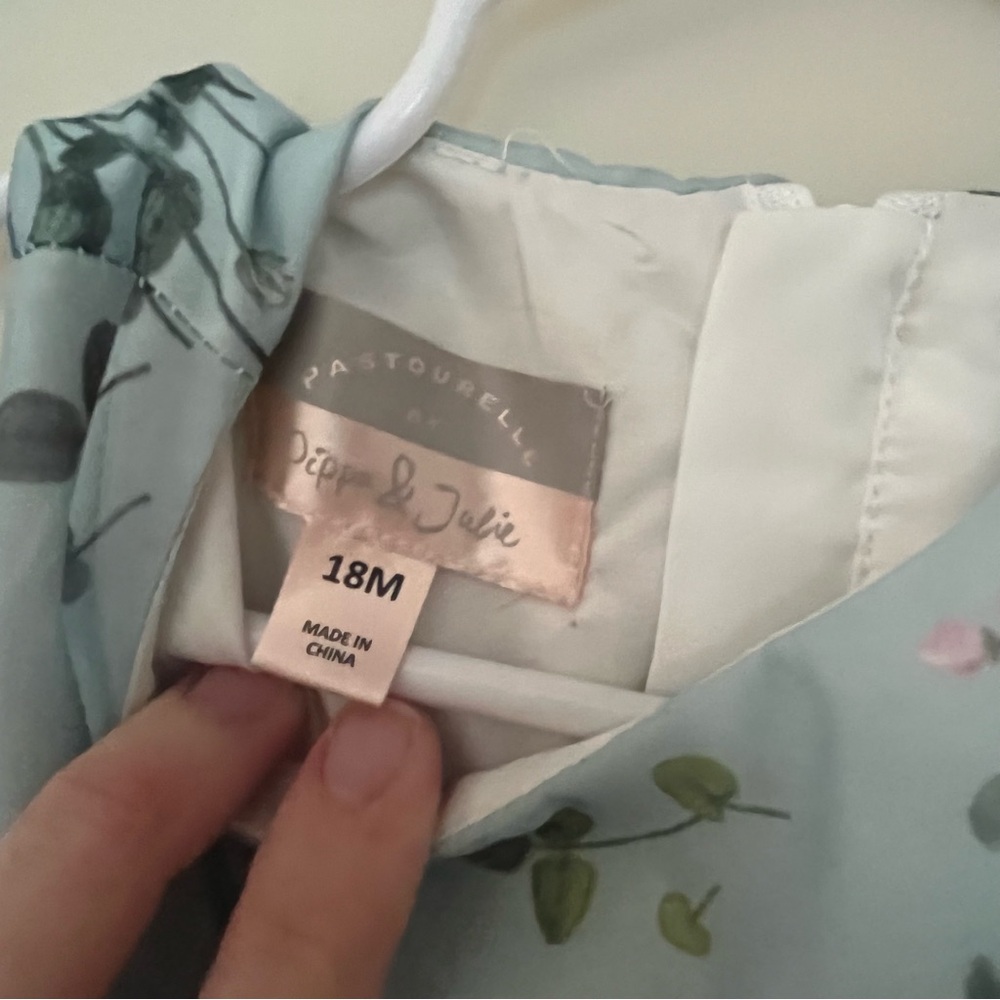 Floral Toddler Dress in Blue - Picture 3 of 3